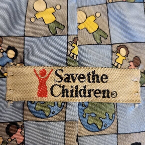Save The Children ~ ” Hands Across the World” Necktie ~ Excellent Condition - Picture 6 of 7